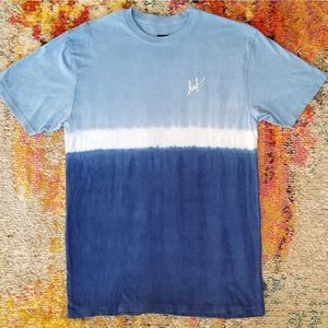 HUF Stripe Dye Wash Navy Tshirt